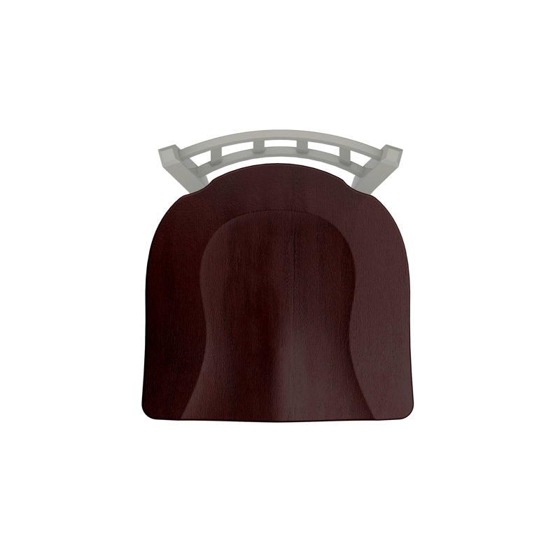 Contessa 18'' H Metal Side Chair, Wood-Dark Cherry Oak, Anodized Nickel