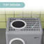 PP Enclosed Cat Litter Box with Scoop-96130708