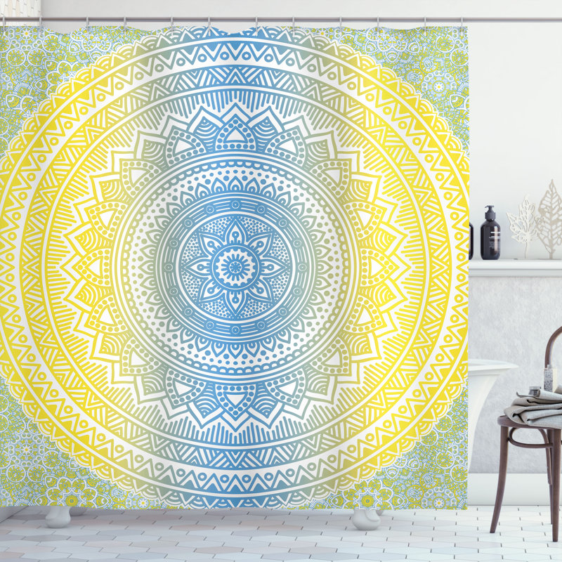 Shower Curtain with Hooks Included, 75"H x 69"W