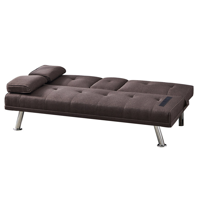Krystel Fabric 65.35'' Reception Loveseat, Brown