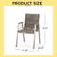 Ensemble de 2 chaises de salle à manger d'extérieur en aluminium avec corde tissée à la main-474245024