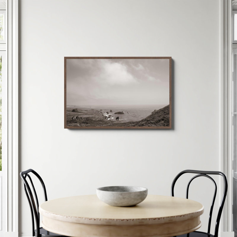 «When Sea Becomes Sky» par Nathan Larson, Papier avec cadre photo noyer, H 24 po x l 36 po, Non