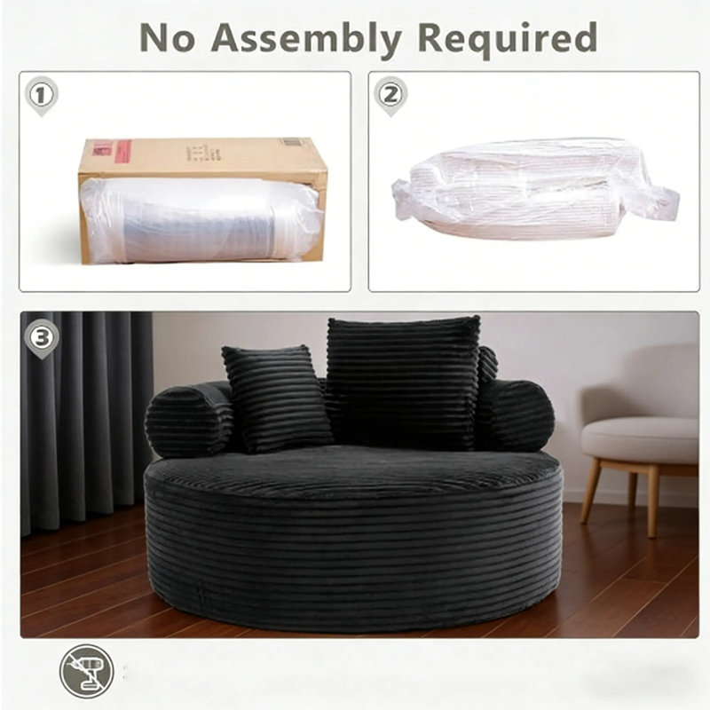 Chaise longue en mousse viscoélastique Cloud, Noir