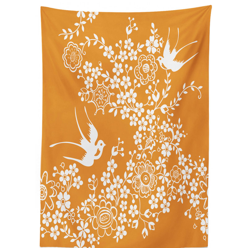 Japanese Dining Room Kitchen Tablecloth, 70" L x 52" W