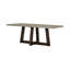 Table de salle à manger rectangulaire Markham Modern 79 po en béton gris et chêne gris foncé