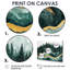 Forêt forêt de cristal émeraude III - forêt, art mural-553116341-553116350-553116325