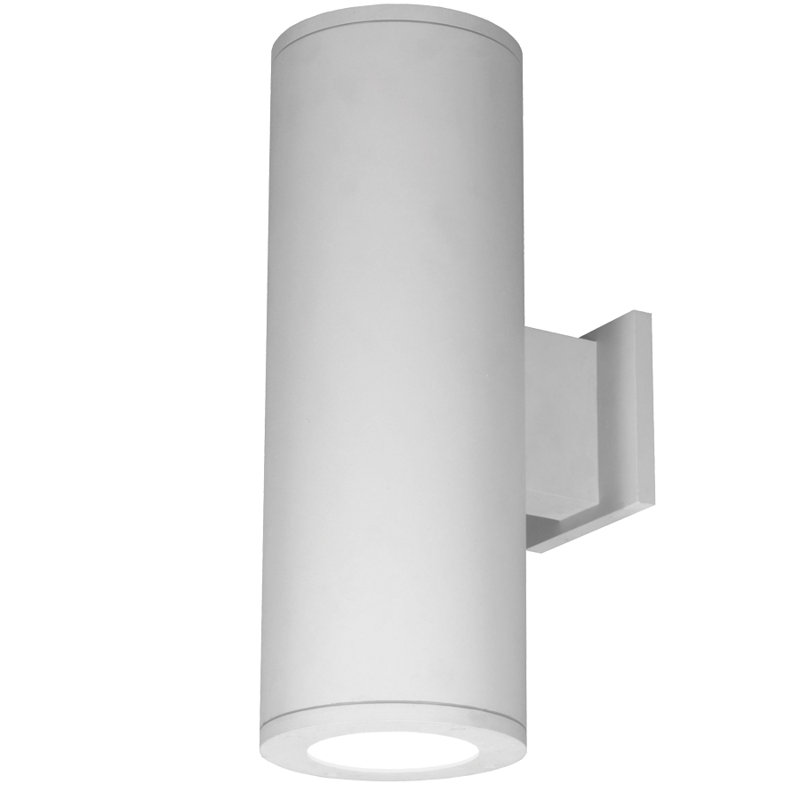 Applique à bras extérieur à del Tube, Blanc, H 22,13 po x l 7,88 po xP 10,75 po
