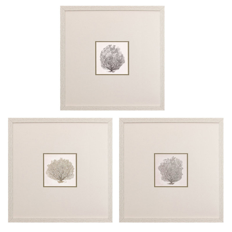 Bertlinde Corals B, reproduction encadrée sur papier 3 pièces