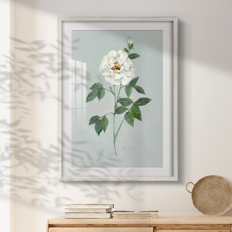 Zephyrine - Toile tendue avec châssis, H 25,5 po x l 17,5 po, Blanc