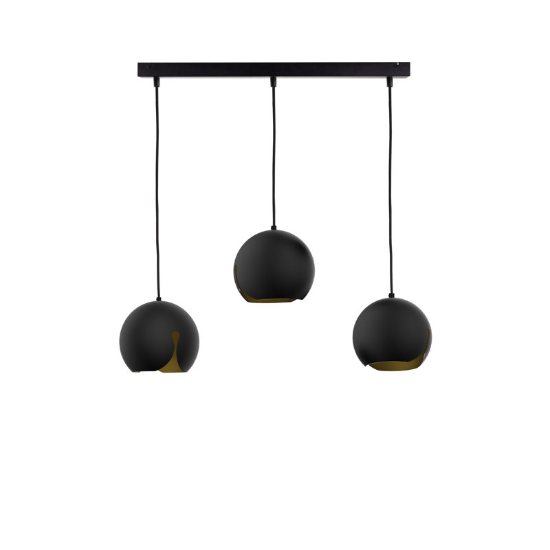 Berneita 3 - Light Kitchen Island Pendant, Black