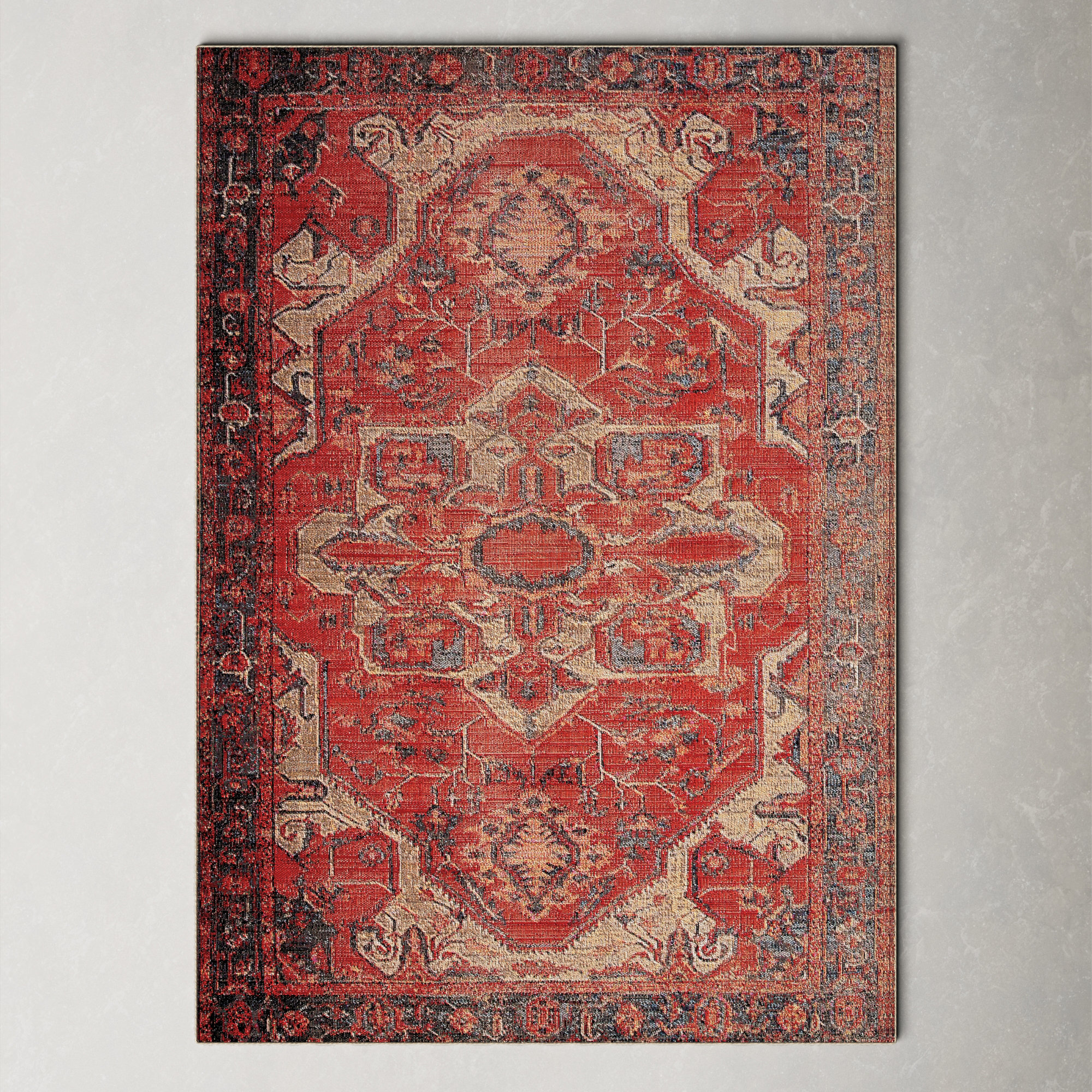 Wodonga Oriental Red Indoor/Outdoor Area Rug Charlton Home Rug Size: Rectangle 8' x 10