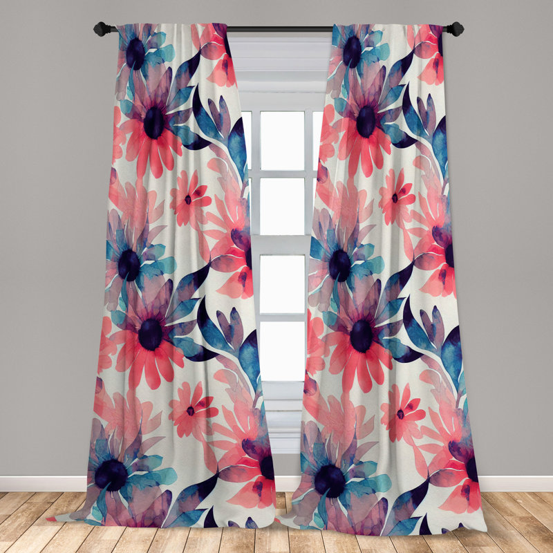 Semi Sheer Curtain Pair, 63" W x 56" L
