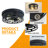 3-Light Industrial Flush Mount Ceiling Light, Black Metal Cage Drum Fixture, E26 Base, Modern Farmhouse Close To Ceiling Lighting For Hallway, Bedroom, Kitchen-2141390132
