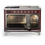 Majestic III Series 48 Inch Dual Fuel Range with 5 Sealed Burners, Griddle, Frenchtop in Glossy Black (Natural Gas, Burnished Trim)-1981615040-1981615044-1981615048