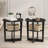 Ebern Designs JAYA Oval End Table, Side Table, Black Walnut, Set of 2