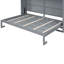 Grand lit gris peu encombrant - parfait pour les espaces de bureau à domicile avec armoires, gris, meubles multifonctionnels de taille-818676539-818676542