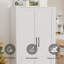 Armoire de rangement autoportante 67 po avec tablettes réglables-1048291105-1048291104