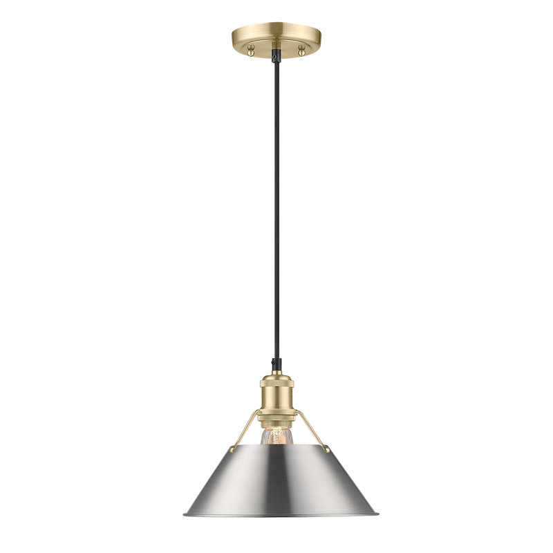 Weatherford 1 - Light Pendant, Pewter, Brushed Champagne Bronze, 130" H x 10" W x 10" D