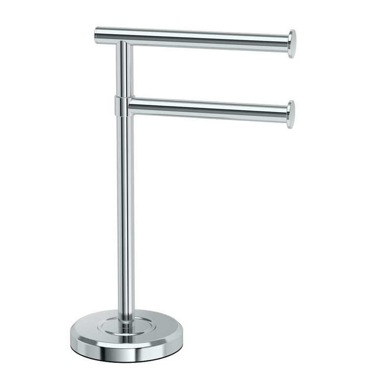 Porte-serviettes de table à 2 bras Latitude II | 1 bras pivotant, Chrome