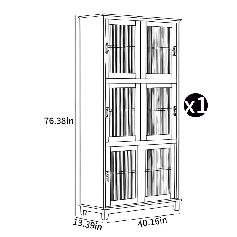 Bibliothèque simple en bois, (6 tablettes) H 76,38 po x l 40,16 po x P 13,39 po, Marron foncé