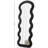 Flannel Full Length Wave Black Floor Mirror With Stand For Bedroom Living Room Hanging Or Against The Wall-1160821164