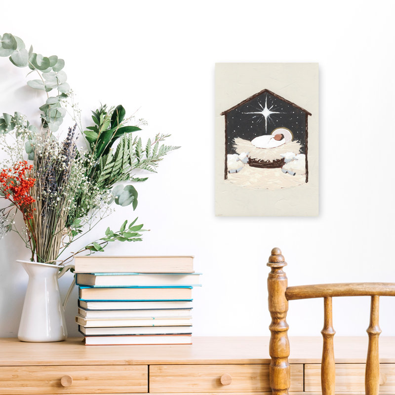 The King Is Born Abstract Contemporary Wall Art Print 1 Piece Wrapped Canvas Wall Art, 45.72cm H x 30.48cm W