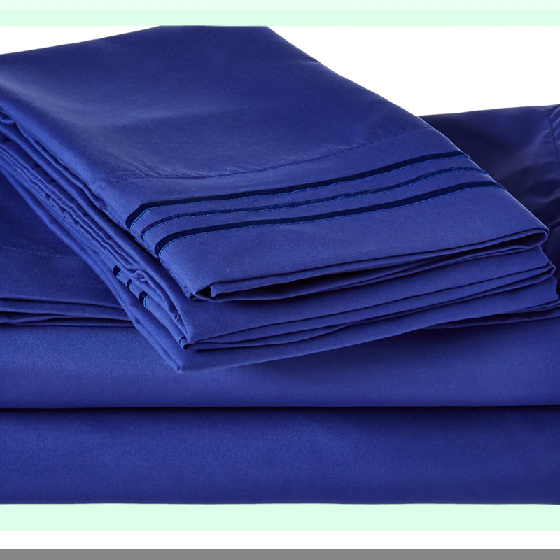 Luxury Comfort Deep Pocket Royal Blue Sheet Set - 4 pc Super Soft Wrinkle Free Bedding - Full Size Hotel Quality 1500 Thread Count