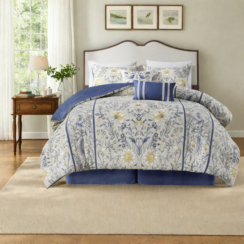Elegant Cotton Bedding Sets, Botanical Farmhouse Style, Perfect For Home