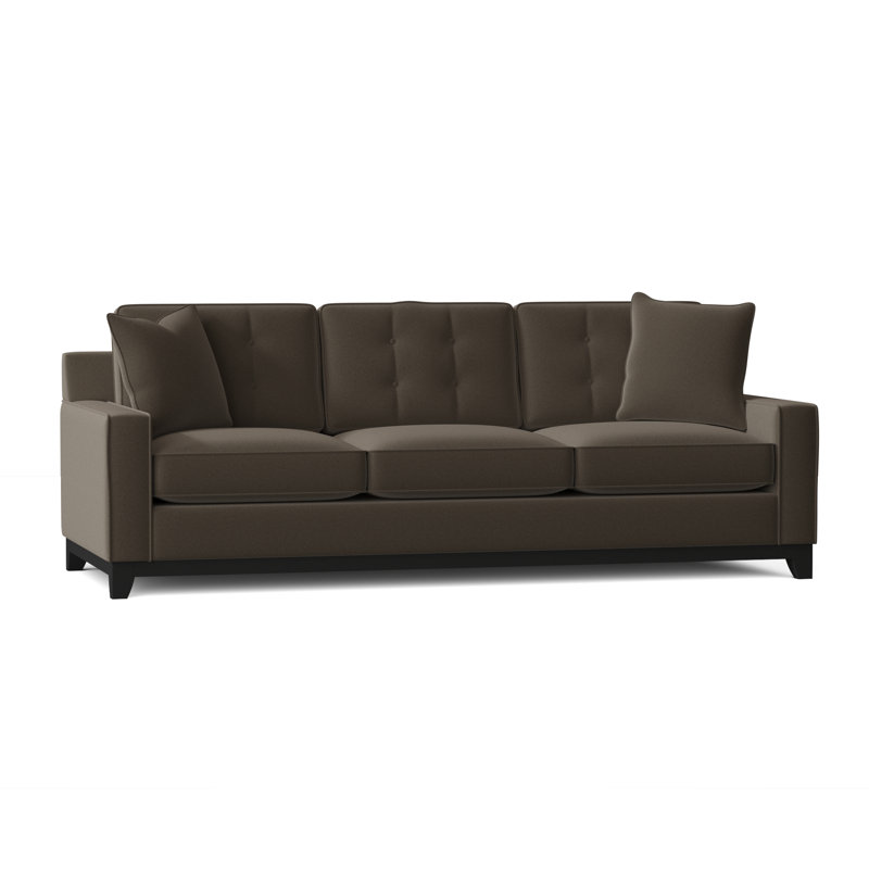 Canapé à accoudoirs carrés 93 po avec coussins réversibles Carollton, Microfibre performance gitane rétro