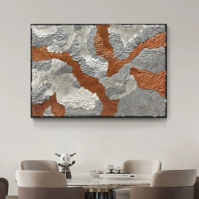 3D leather installation for wall decoration