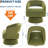 Modern 360° Swivel Barrel Accent Chair, Upholstered Armchair with Striped Backrest-1349793265