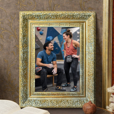 8" x 10" Antique Gold 3 PCS Ornate Picture Frame for Office Decor