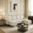 Nyla All-In-One Sectional Sofa Set With Double Chaise, Beige Corduroy-117559250
