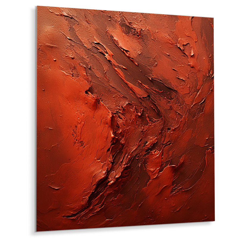 «Bitterweet Brushwork I», reproductions d'art mural en métal sur des collages abstraits, H 40 po x l 30 po x P 1,5 po