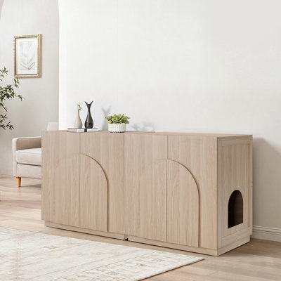 Tall Cat Litter Box Enclosure Furniture Style