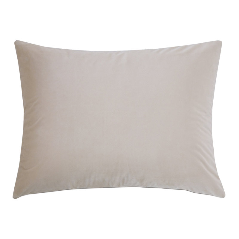 Nova Quilted Velvet Sham, Ivory, Euro 