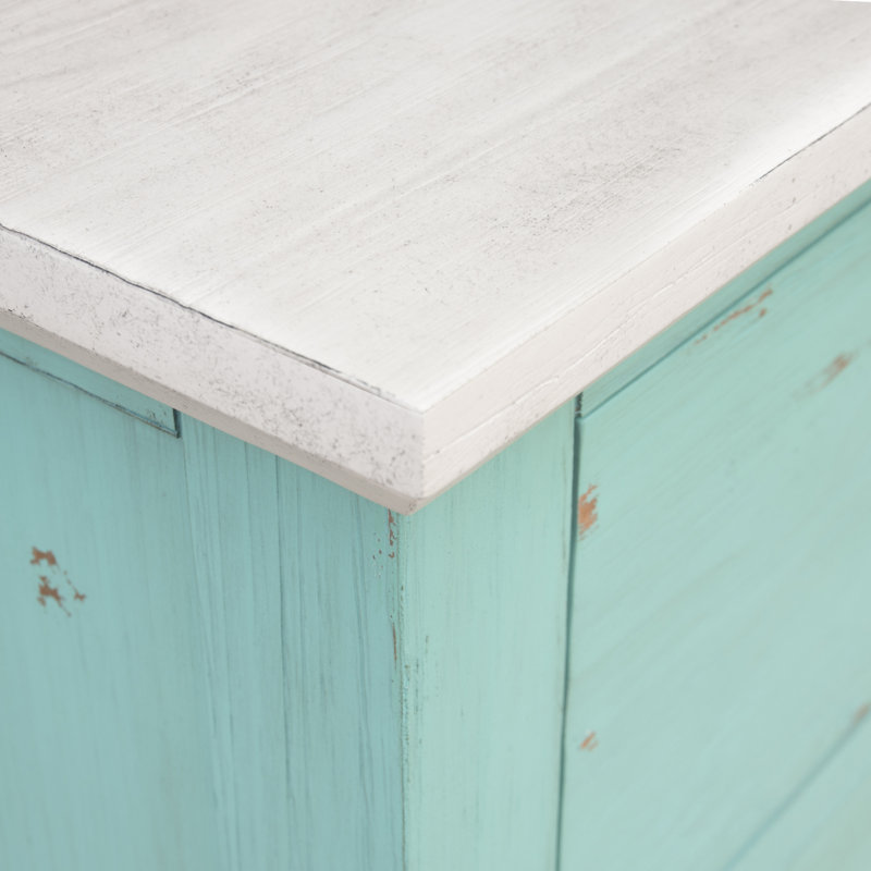 Milne 39'' W 5 - Drawer Dresser, Aqua