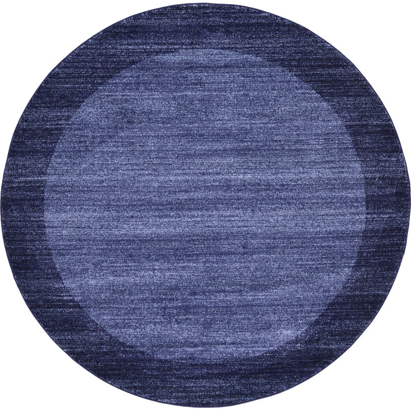 Tapis bleu marine Hermina, Rond 6 pi 1 po