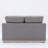 Valin 57" Loveseat, Grey Linen