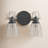Easton Two-Light Bath Vanity Fixture w/ Clear Seedy Glass Shades-60647188