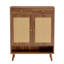 Armoire à chaussures multifonctionnelle moderne en MDF de couleur noyer minimaliste - se fond parfaitement dans le style nordique