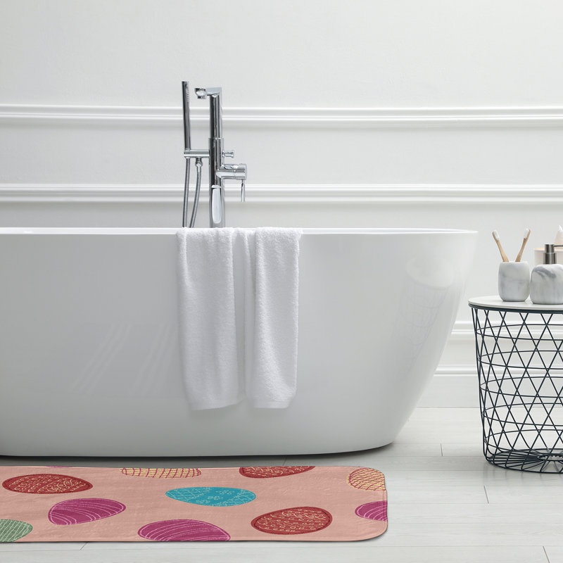 Tapis de bain, L 21 po x L 34 po, Rose