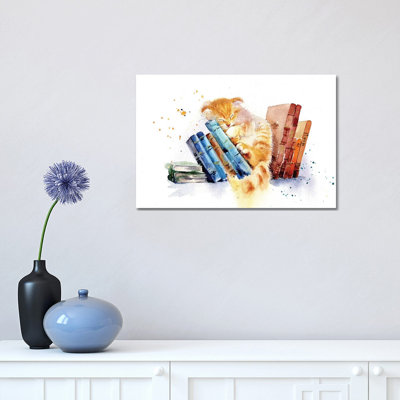 Sleeping Cat 1 Piece Wrapped Canvas Painting