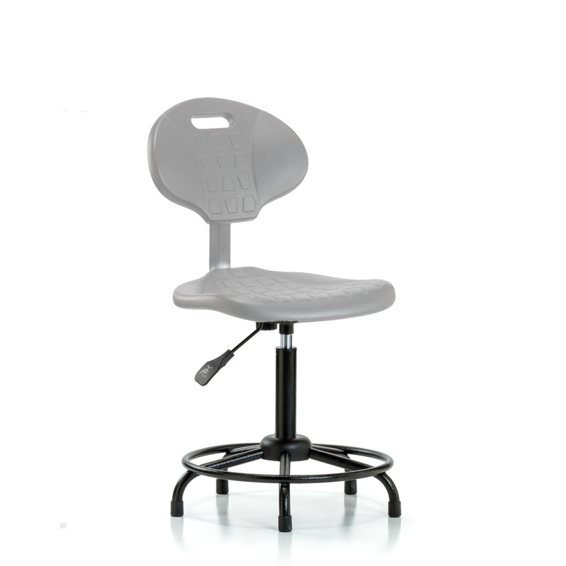 Kaela Drafting Chair, Glides, Gray