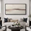 «Minimalist Neutral Horizon Abstract Landscape Calm», très grande impression sur toile encadrée-125011759-125011758