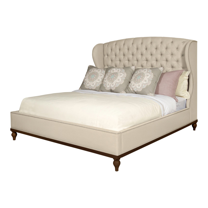 Emma Queen Upholstered Panel Bed, Navajo, Yes, Tuck Linen