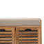 Banc à chaussures en bois massif à 3 tiroirs Oak-Ish