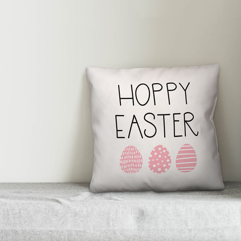  Coussin Hoppy, Polyester / Bourre en polyester, 20 po x 20 po, Rose