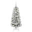Artificial Hinged Christmas Tree Green and white-245693751