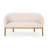 Mid Century Modern Beige , Channel Stitched Back, Brown Rubberwood Legged, Assembly Required Furniture Legs, Included